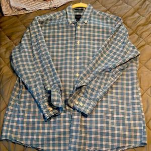 Dark blue button down